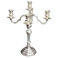 Sterling Silver 5 Light Candelabra by Pampaloni in Art Deco Style