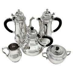 Sterling Silver 5-Piece Tea & Coffee Set 'Lukin Tea Set' 1967-1968