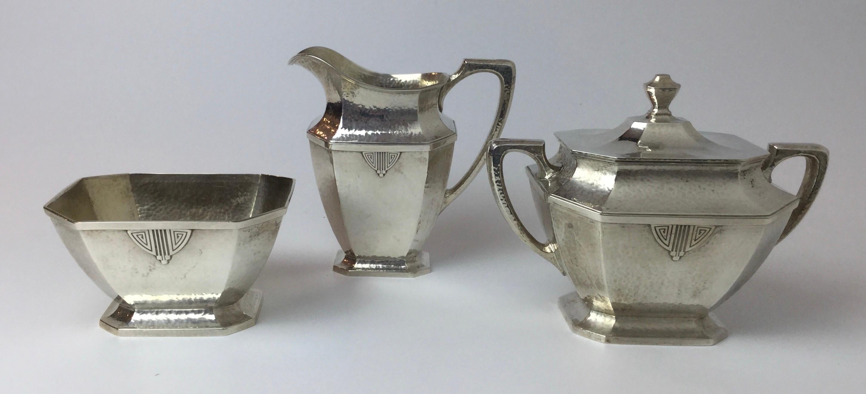 American Sterling Silver 5-Piece Tea Set by Wallace, circa 1905