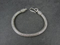 Pulsera de plata de ley con cadena de trigo tejida de cola de zorro de 5 mm 7,5