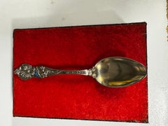 Sterling Silver 6" Floral Etched Spoon