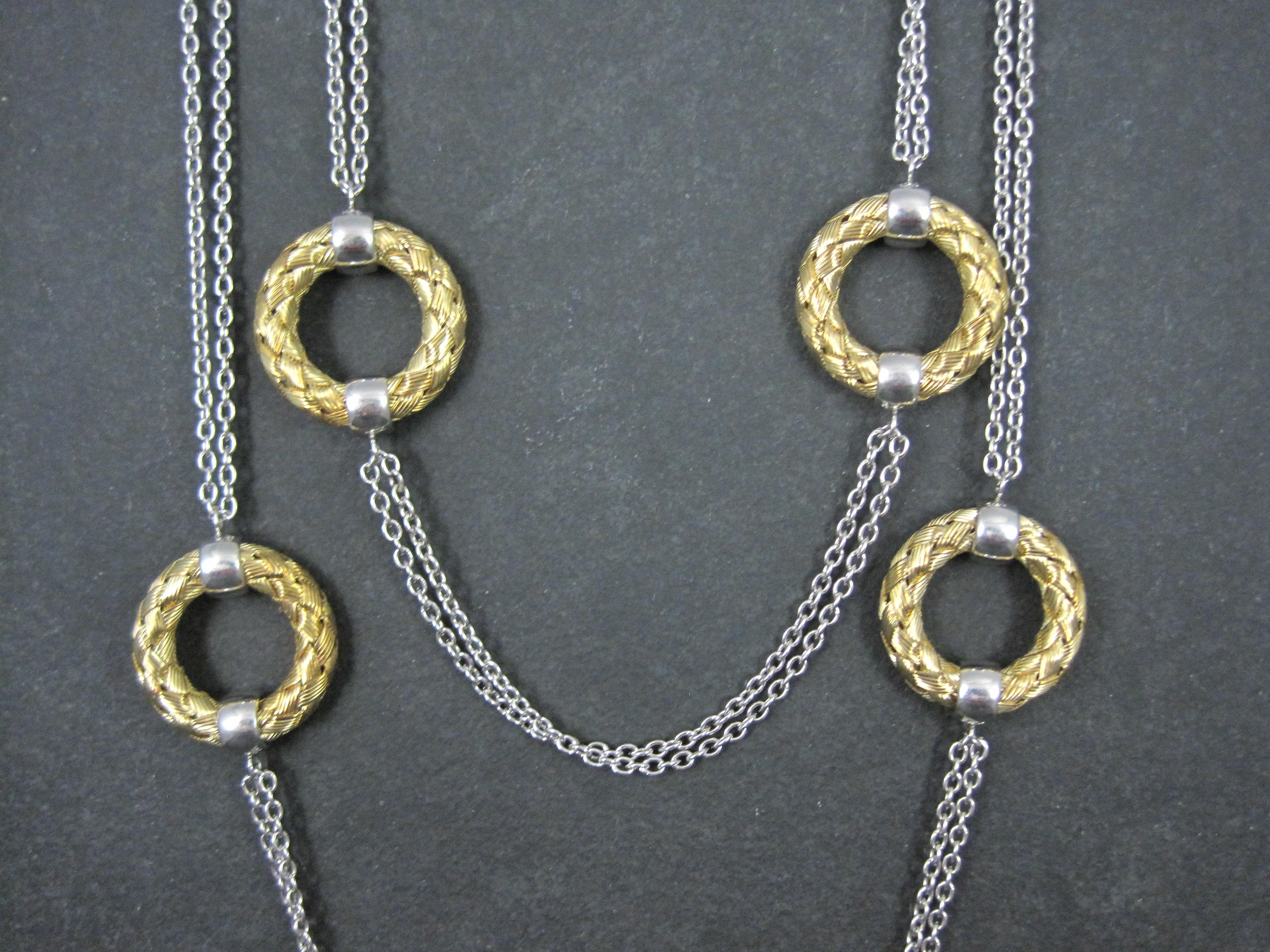 Sterling Silver 6-Station Circle Necklace Fifth Season by Roberto Coin 5