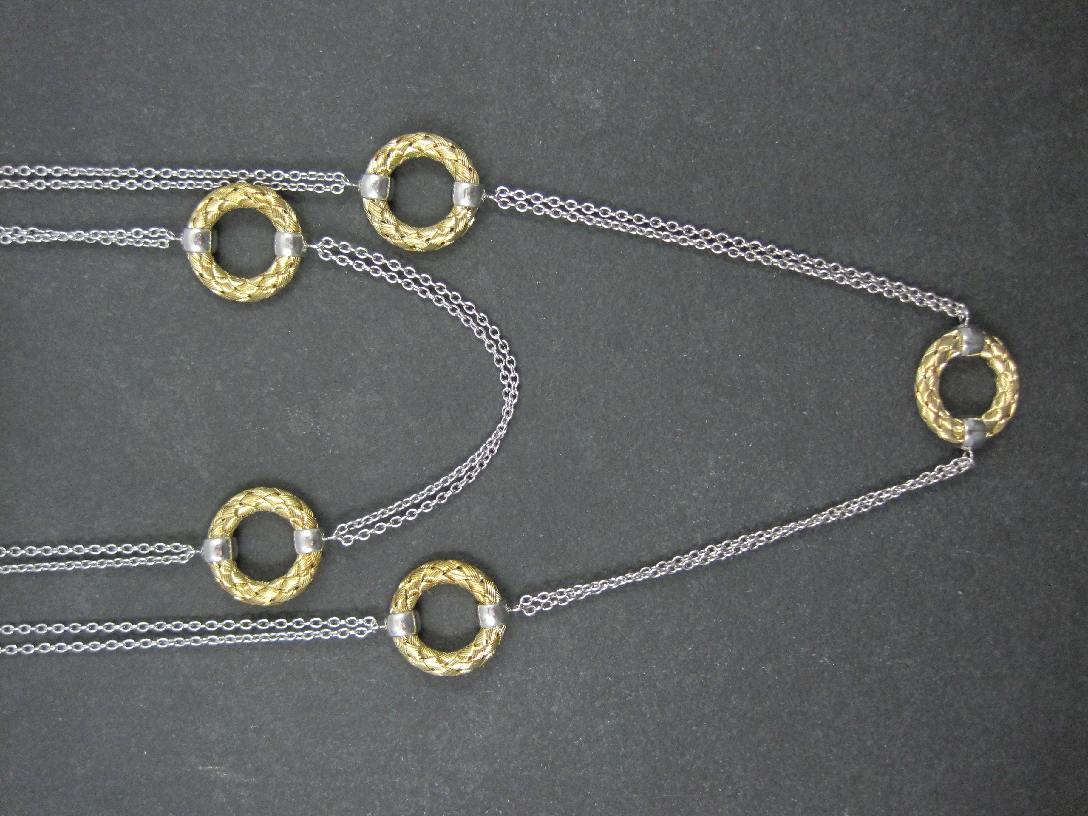 Sterling Silver 6-Station Circle Necklace Fifth Season by Roberto Coin 4