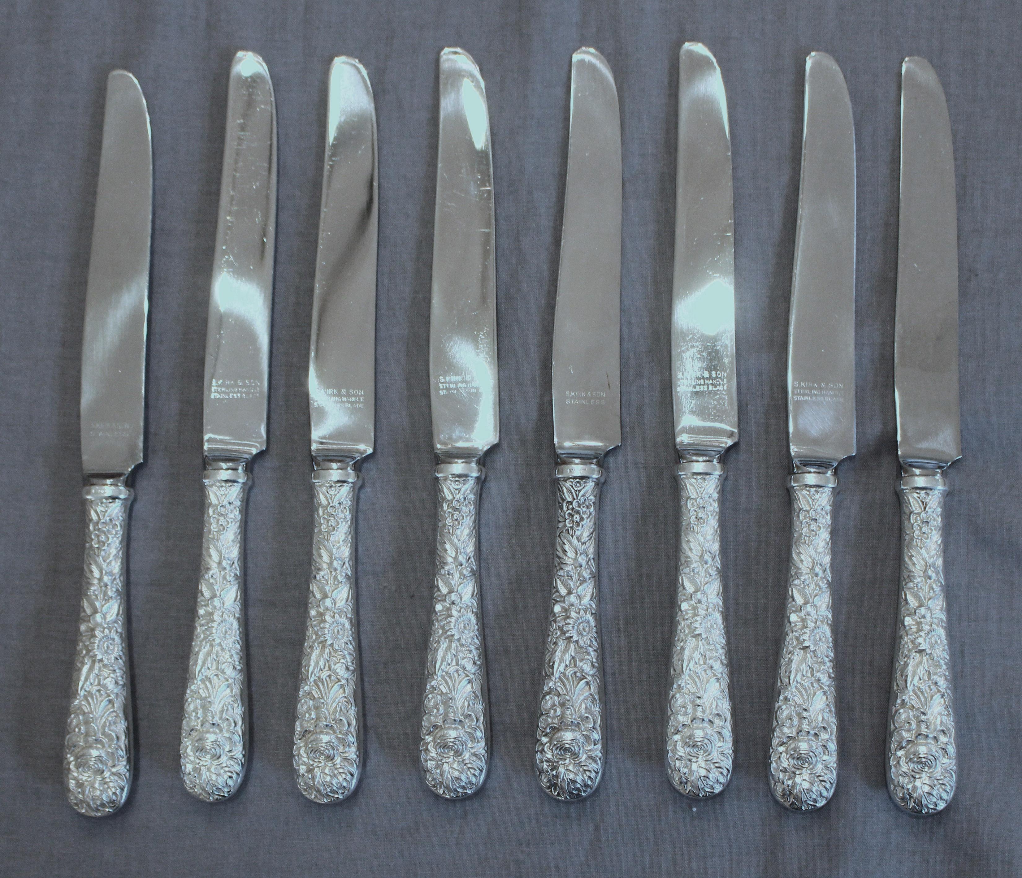 Rococo Service de couverts 60 pièces en A Silver par Kirk en vente