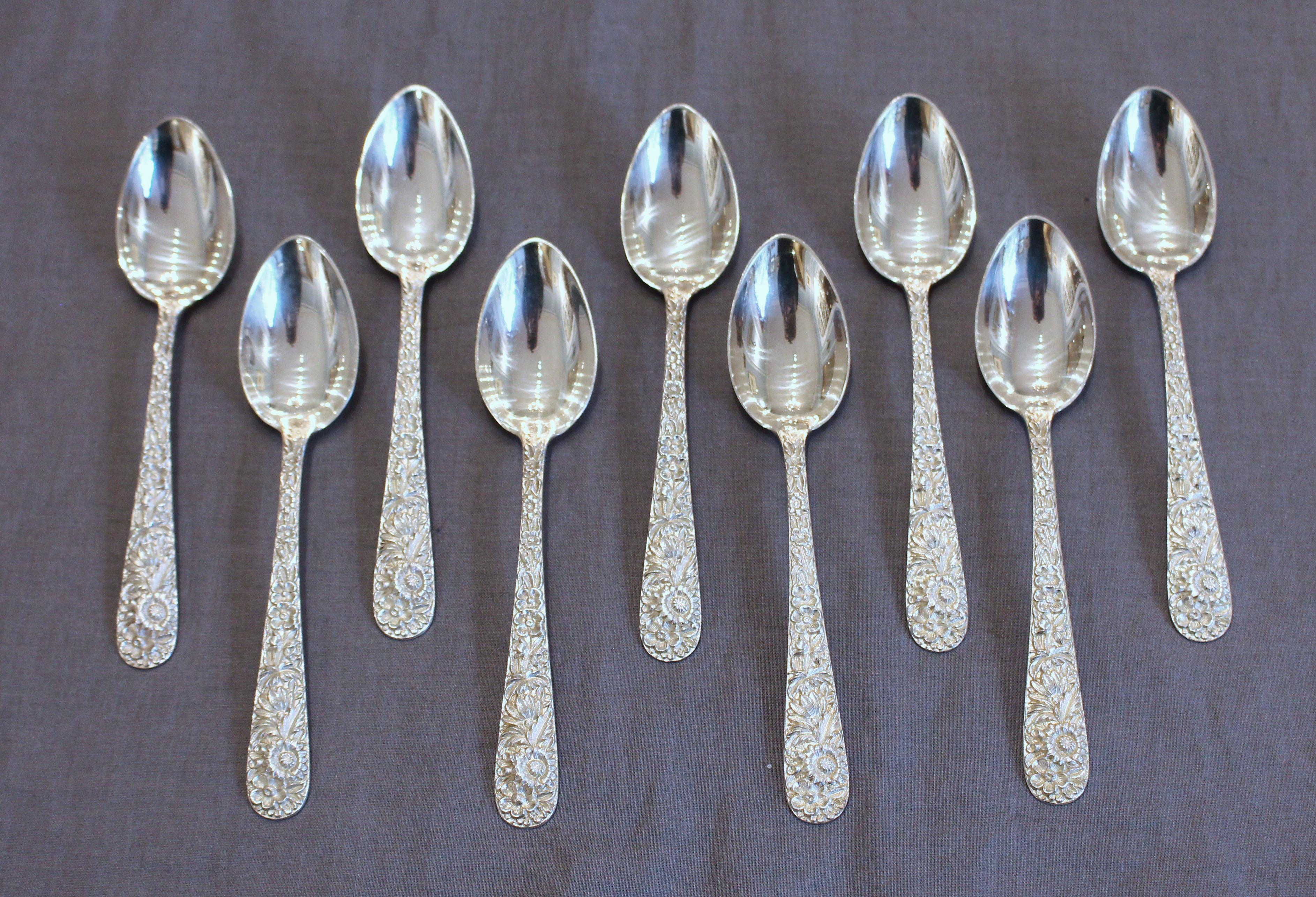 Service de couverts 60 pièces en A Silver par Kirk Bon état - En vente à Chapel Hill, NC