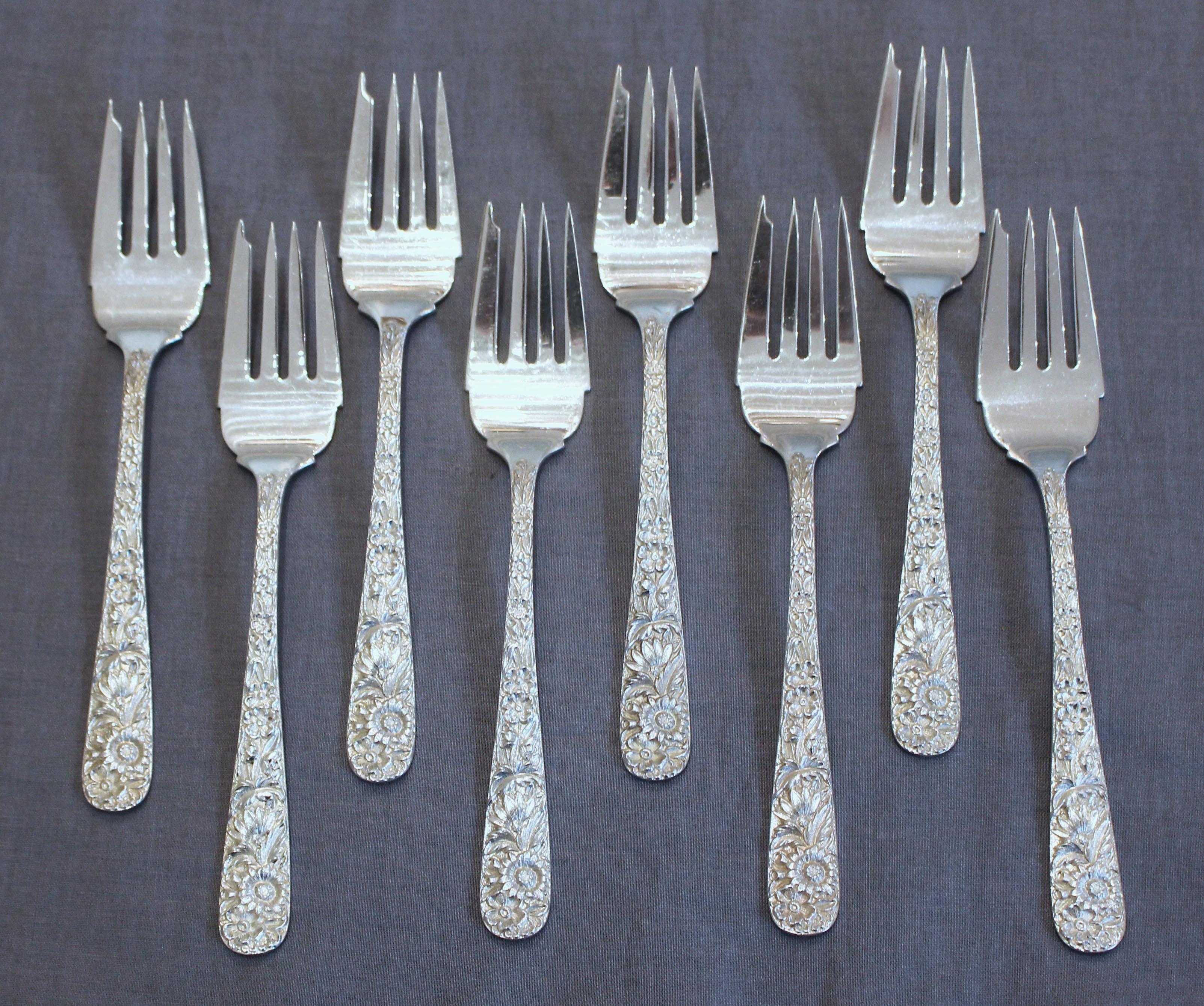 Argent sterling Service de couverts 60 pièces en A Silver par Kirk en vente