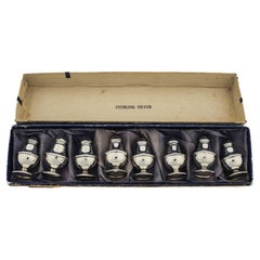 Sterling Silver 8 Piece Individual Salt & Pepper Shakers
