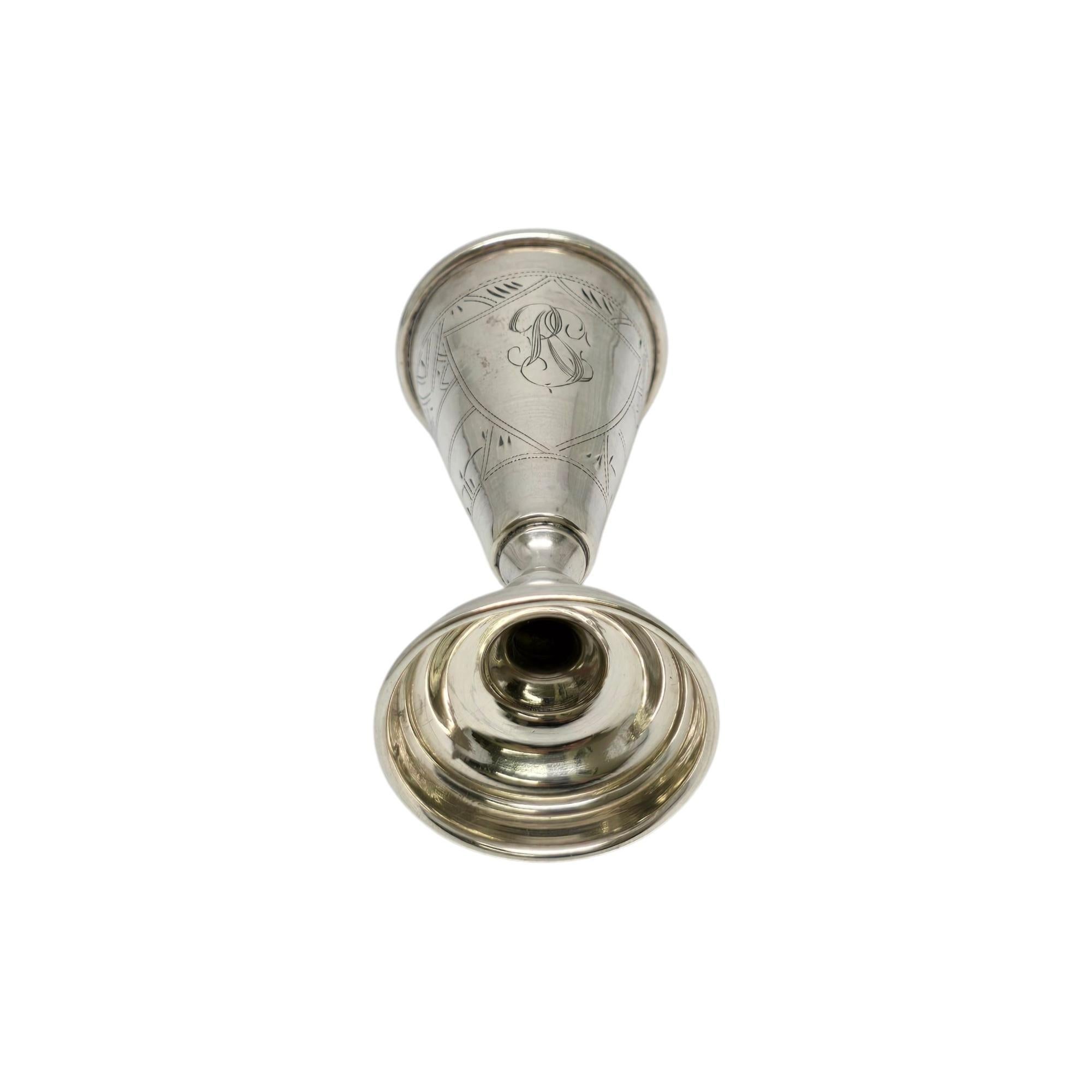 Tazza Kiddush in argento Sterling 84 con Monogram #21019 in vendita 2