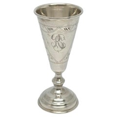 Sterling Silver 84 Kiddush Cup with Monogram #21019