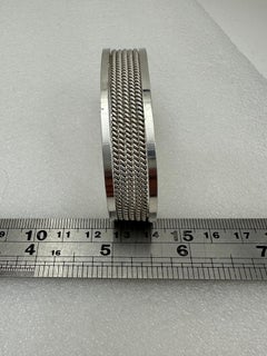 Sterling Silver .925 ~ 3/4" Wide ~ Twisted Wire Cuff Bracelet