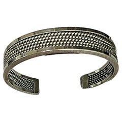 Sterling Silver .925 ~ 3/4" Wide ~ Twisted Wire Cuff Bracelet