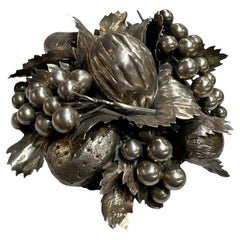 Sterling Silver 925 Buccellati Fruit Basket Table Ornament