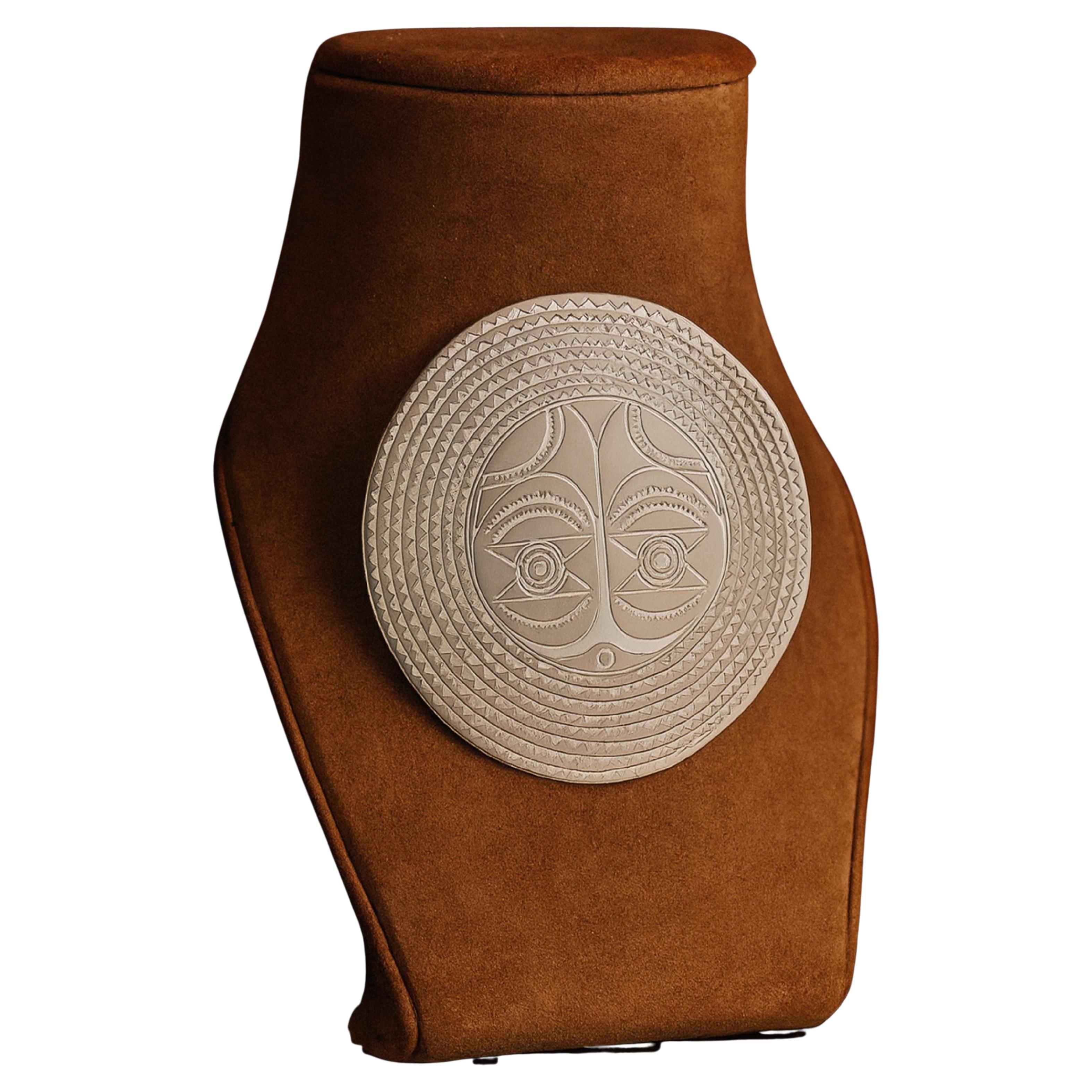 Sterling Silber 92,5% Handgefertigte Ohrringe - Inspirierte westafrikanische Masken