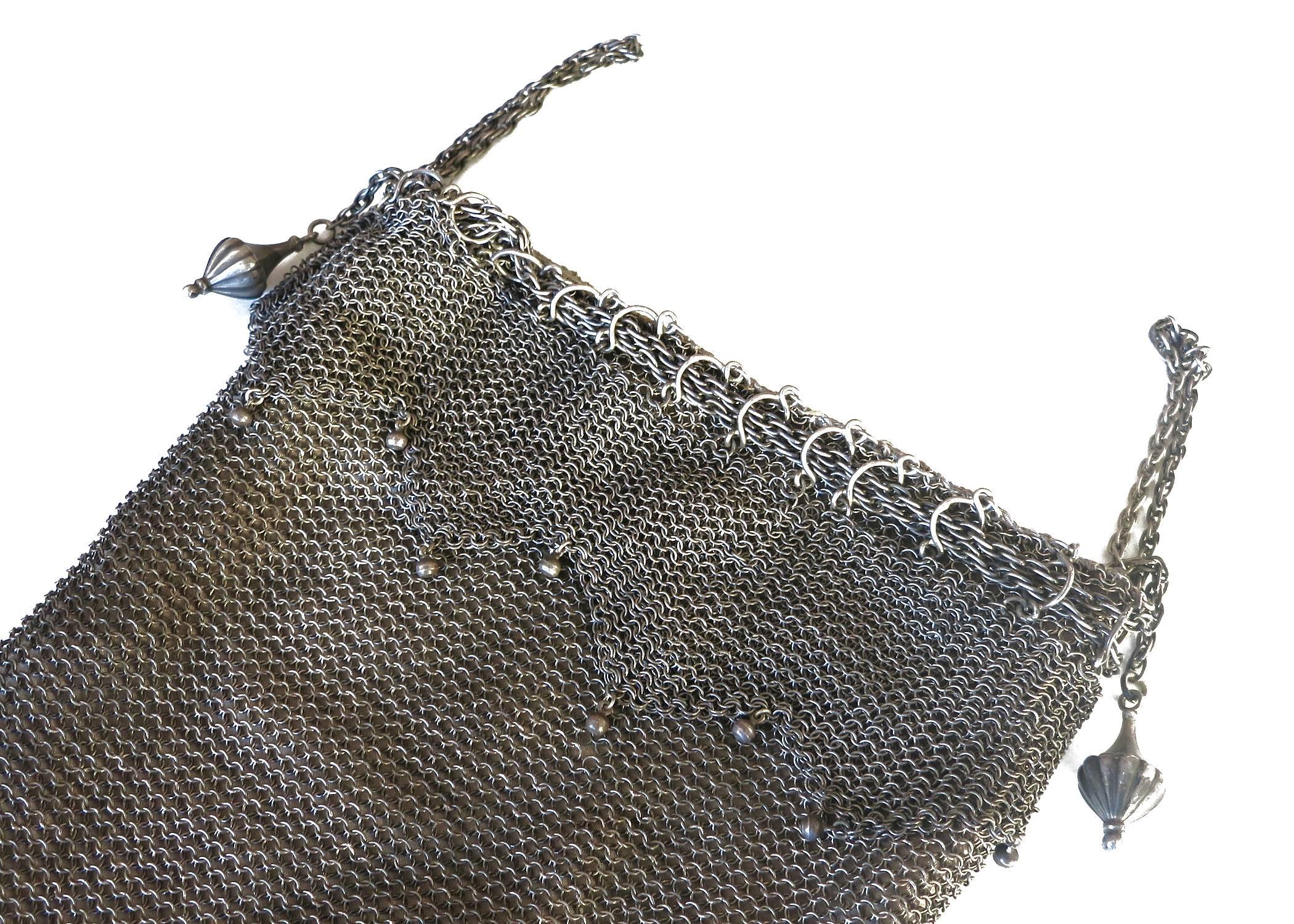 American Sterling Silver .925 Mesh Evening Bag Purse