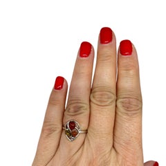 Sterling silver 925 natural BALTIC amber ring made in POLAND size 6.5 1.71g