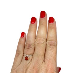 Sterling silver 925 natural BALTIC amber ring made in POLAND size 7 1.65g