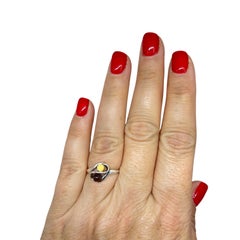 Sterling silver 925 natural BALTIC amber ring made in POLAND size 7.5 1.58g