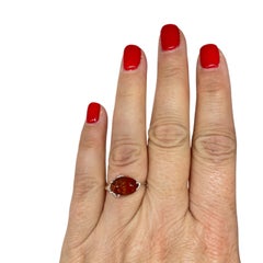 Sterling silver 925 natural BALTIC amber ring made in POLAND size 8 1.81g
