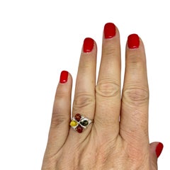 Sterling silver 925 natural BALTIC amber ring made in POLAND size 8.25 2.61g