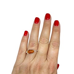 Sterling silver 925 natural BALTIC amber ring made in POLAND size 8.5 1.95g