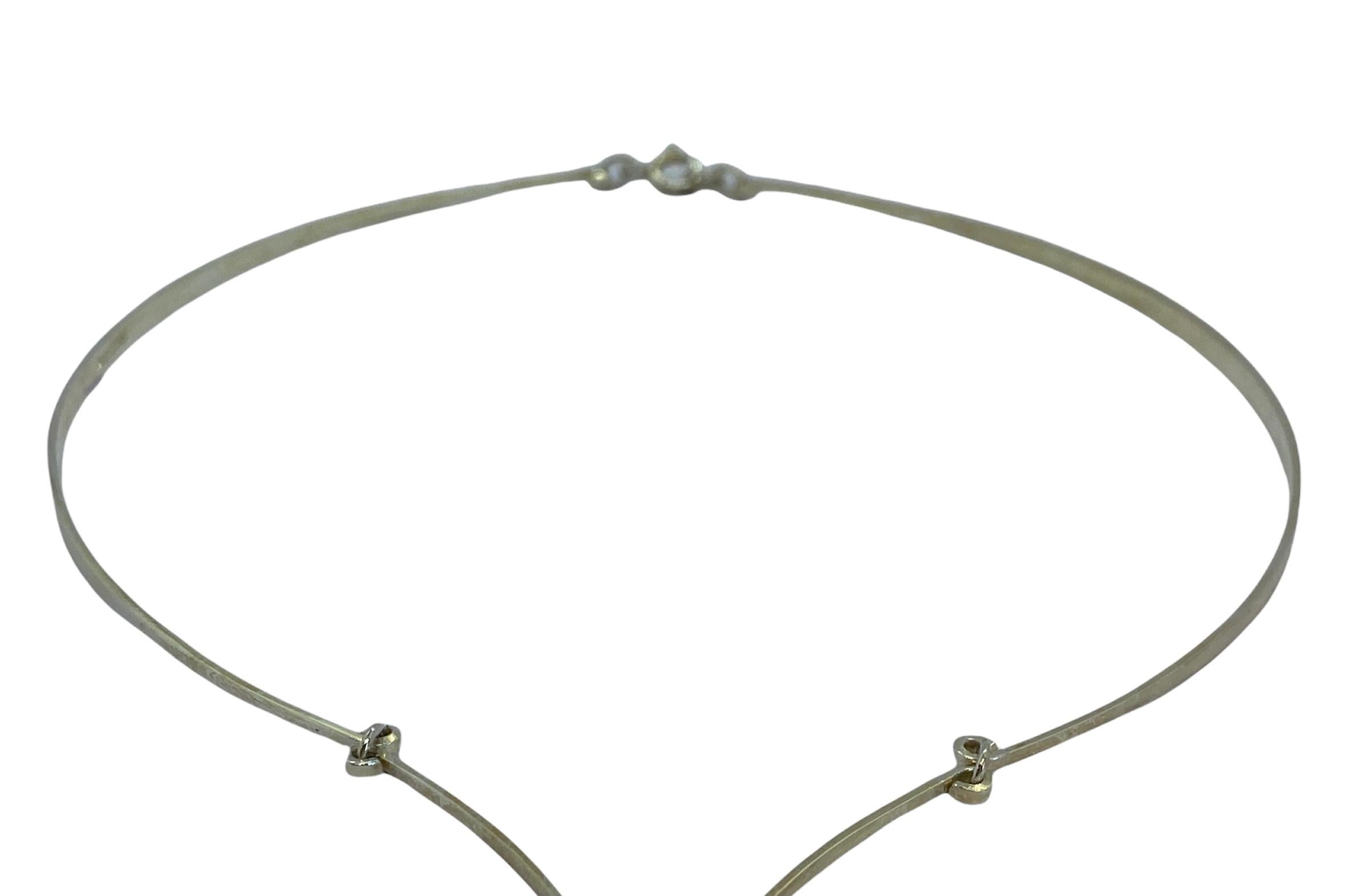 Sterling Silver 925 Necklace Finland Salovaara In New Condition For Sale In Orimattila, FI