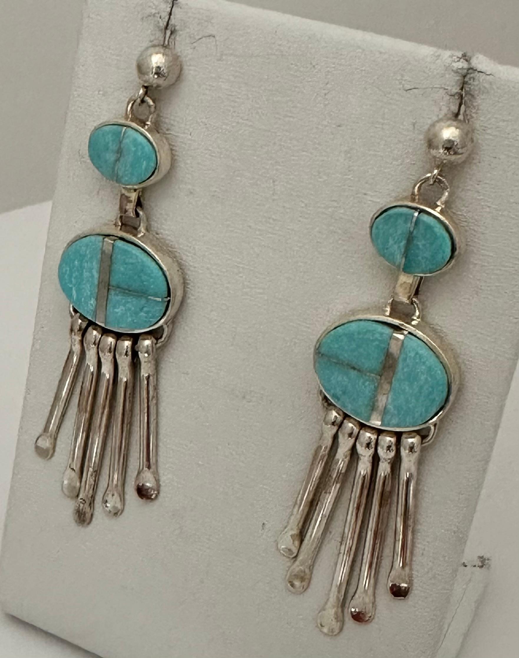 Artisan Sterling Silver .925 Sleeping Beauty Turquoise 1/2