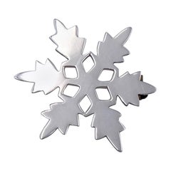 Sterling Silver 925 Snowflake Brooch 1970's