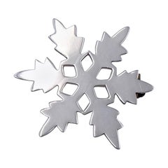 Vintage Sterling Silver 925 Snowflake Brooch 1970's