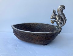 Sterling Silver 925 , Squirrel Nut Bowl and wood , Germany