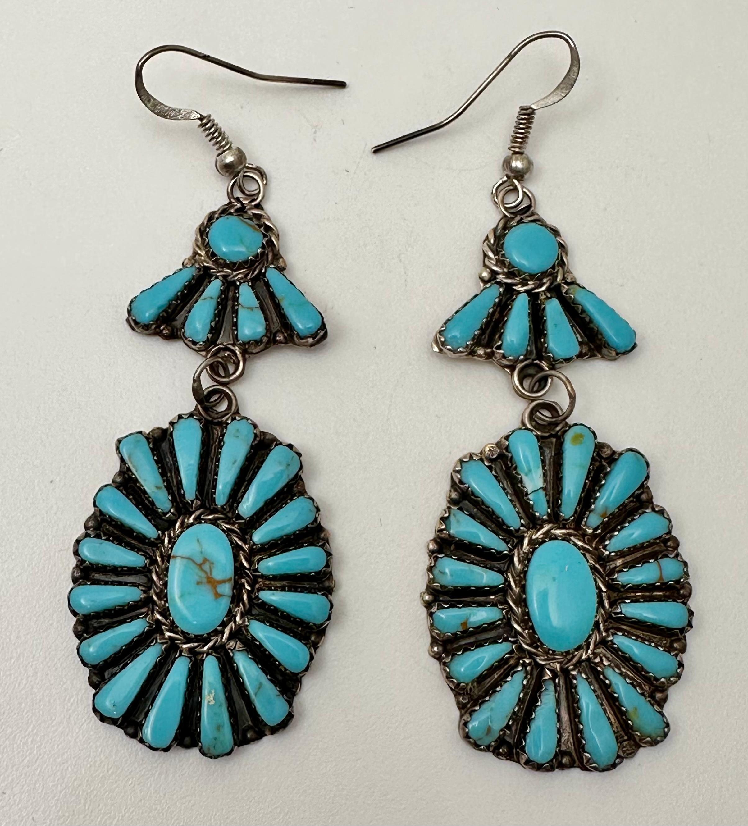 Sterling Silver .925 Turquoise Navajo by Leander Nez 1
