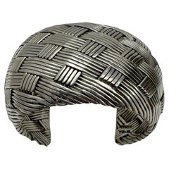 Bracciale in argento 925 "Woven", largo 1 3/4".