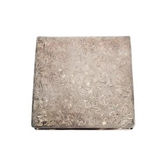 Sterling Silver 950 Chased Mirror Compact