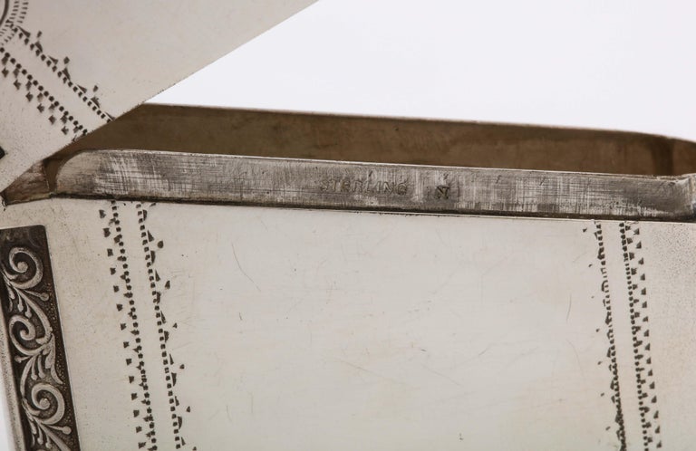 Sterling Silver Aesthetic Movement Calling Card Business
