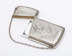 Porta biglietti da visita/biglietti da visita Aesthetic Movement in argento Sterling di Gorham