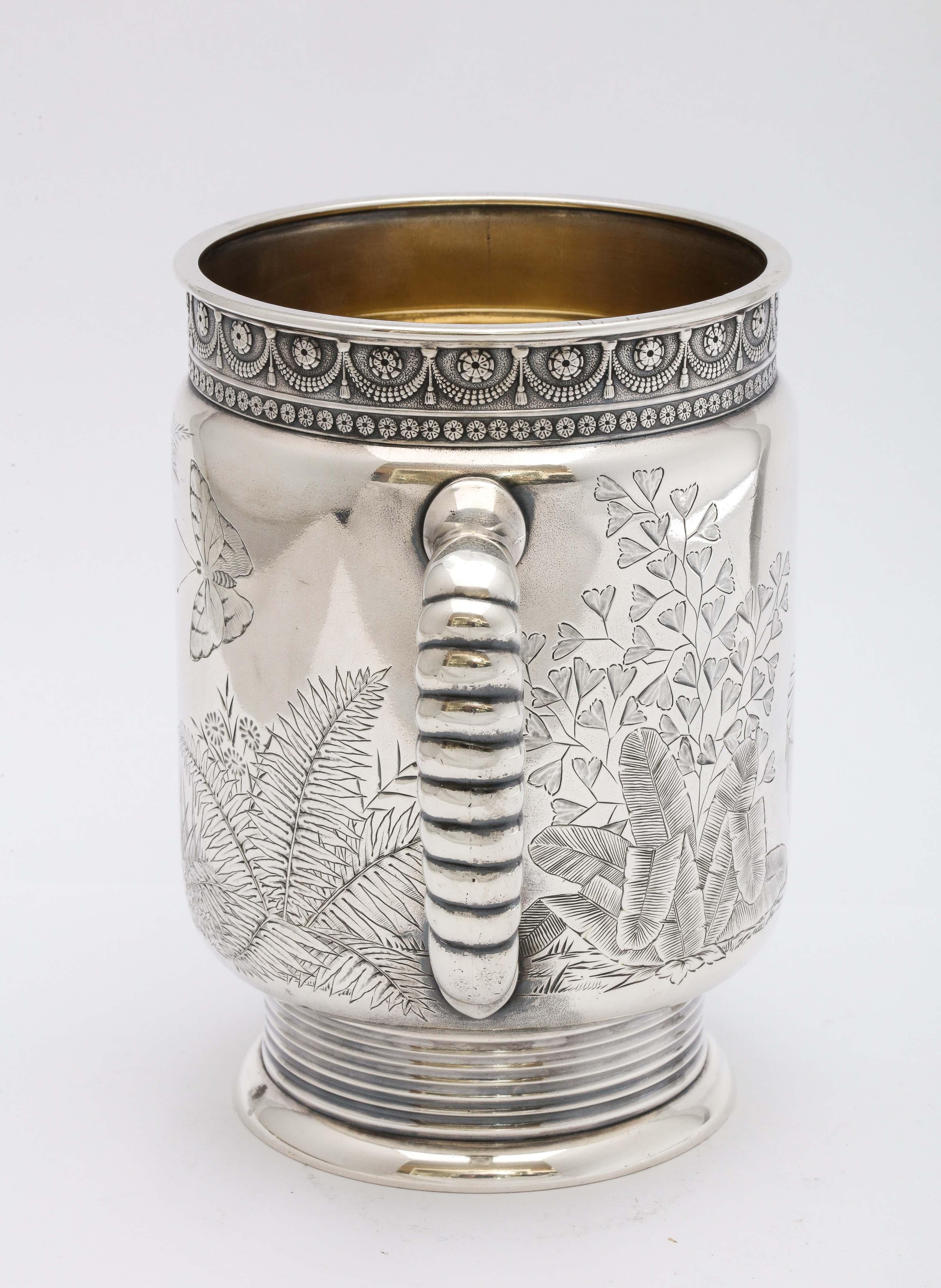 Sterling Silver Aesthetic Movement Two-Handled Mug by Gorham 3