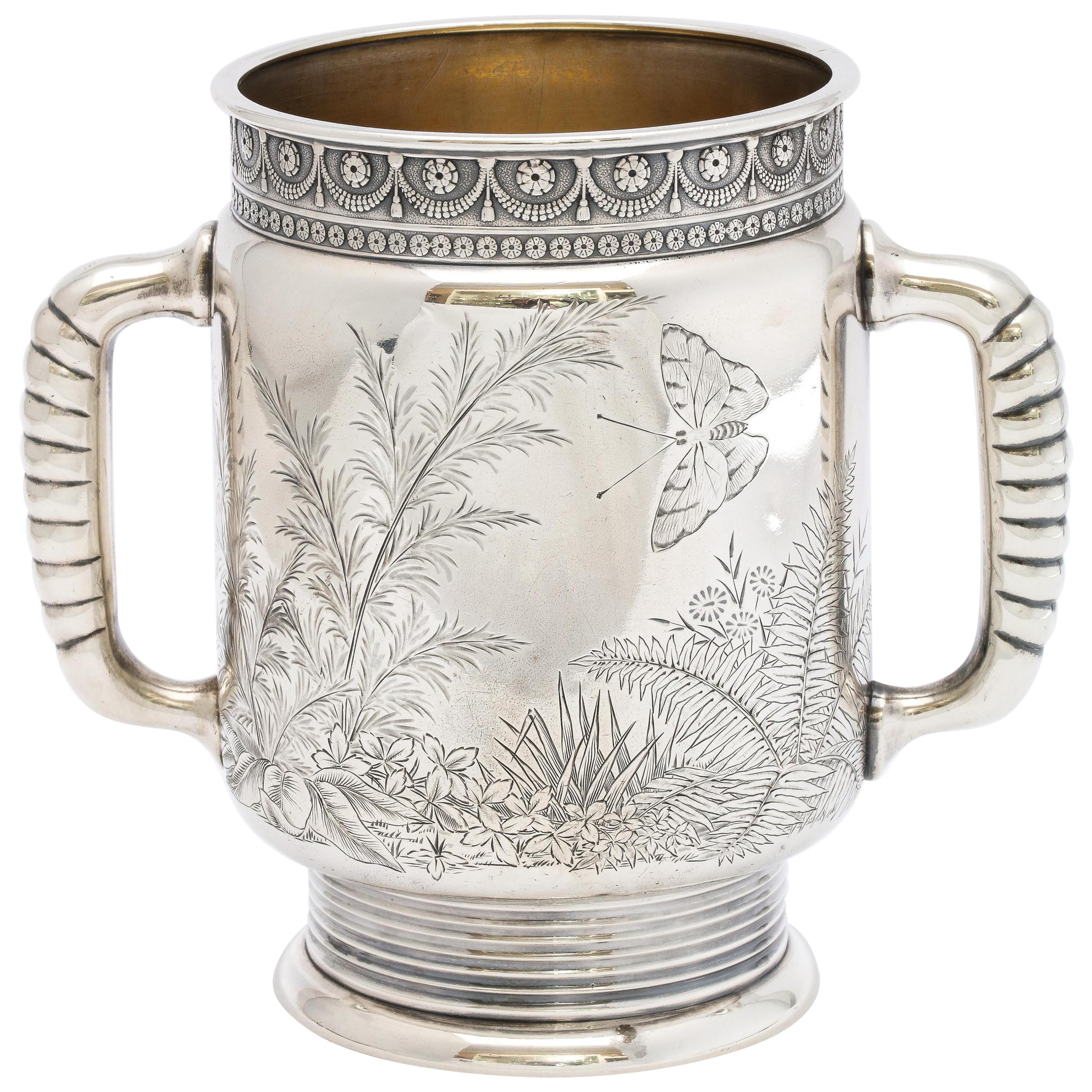 Sterling Silver Aesthetic Movement Two-Handled Mug by Gorham