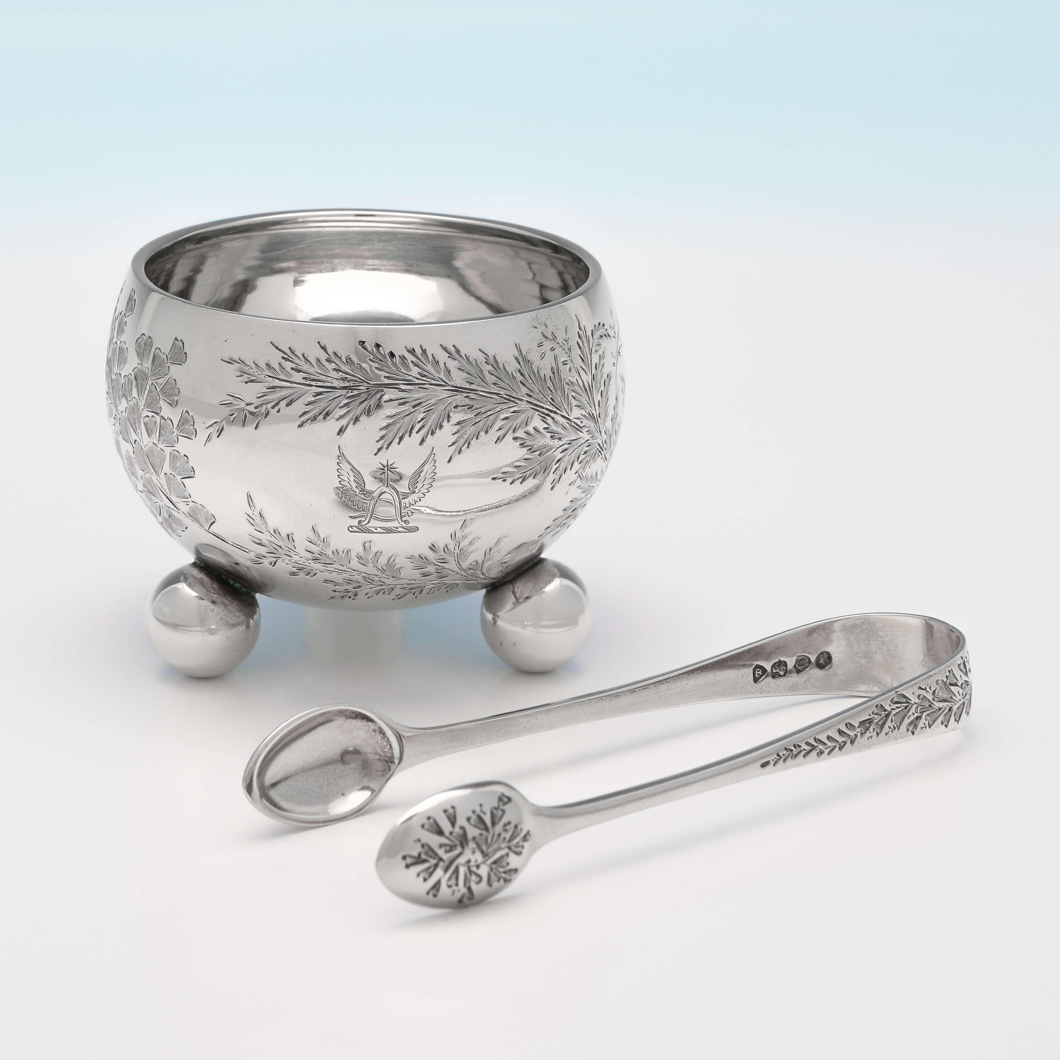 Christopher Dresser Design Juego de té antiguo de plata de ley en bandeja de Elkington Movimiento estético en venta