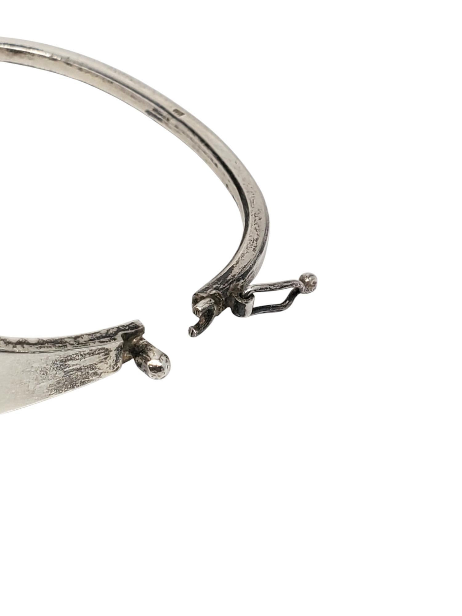 Bracelet jonc ovale à charnières en argent sterling ambré n° 20601 1