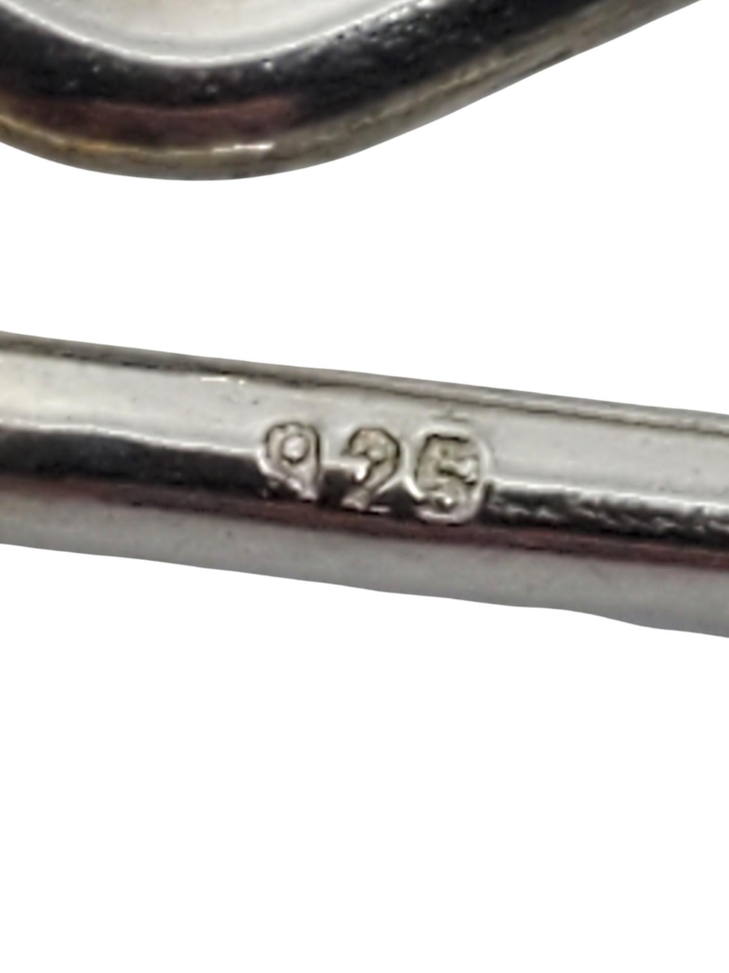 Bracelet jonc ovale à charnières en argent sterling ambré n° 20601 2