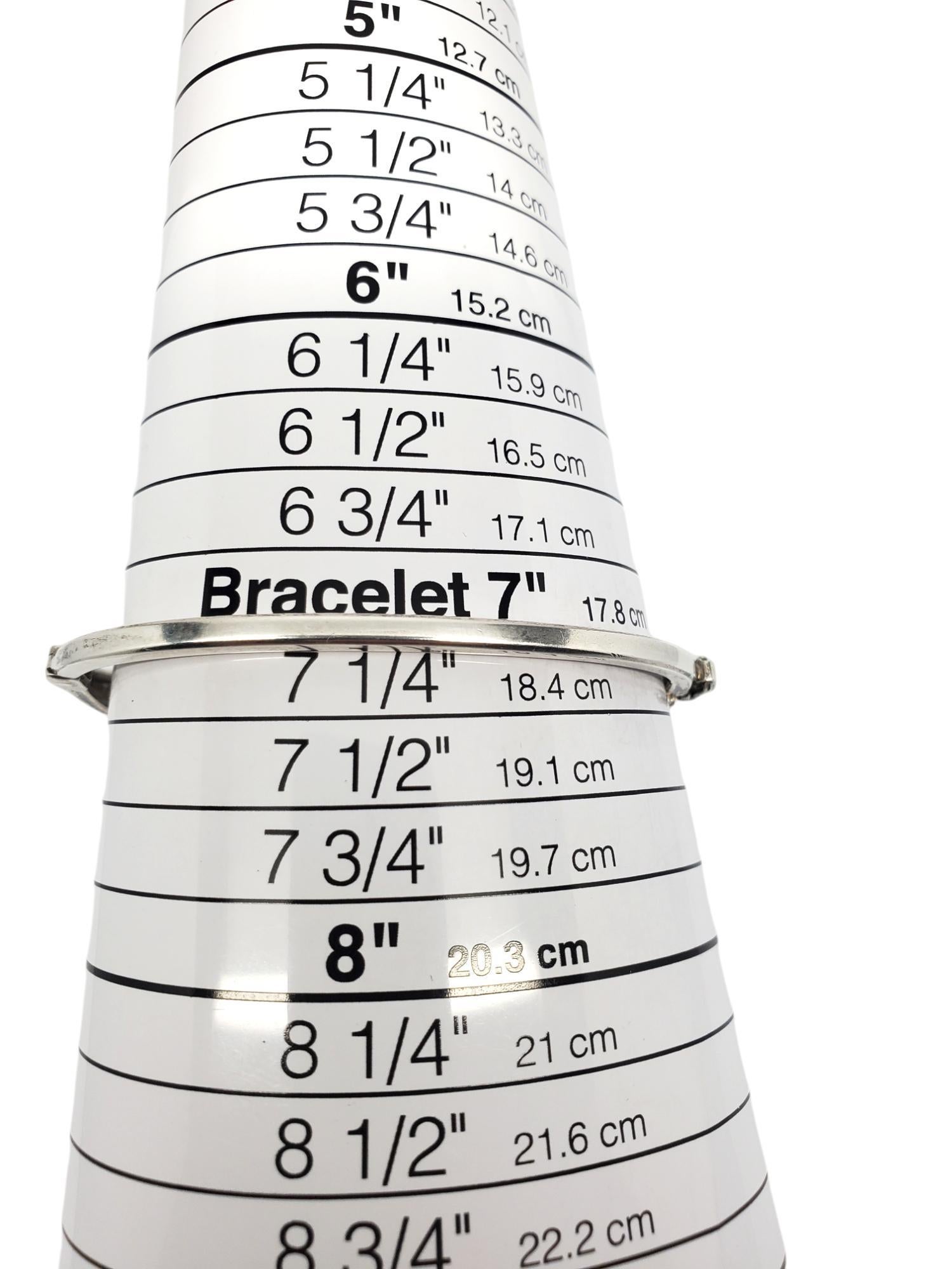 Bracelet jonc ovale à charnières en argent sterling ambré n° 20601 3