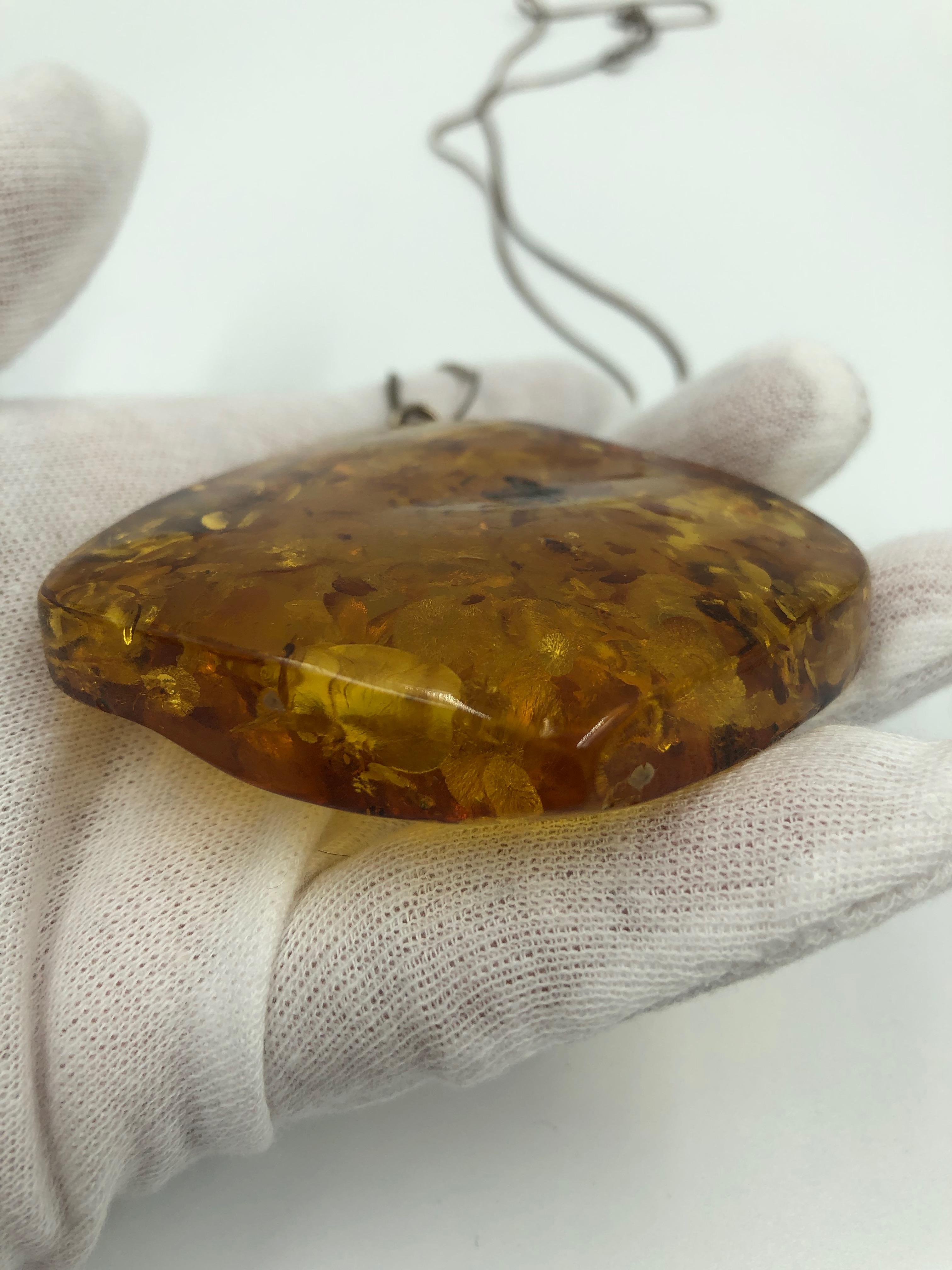 amber stone pendant