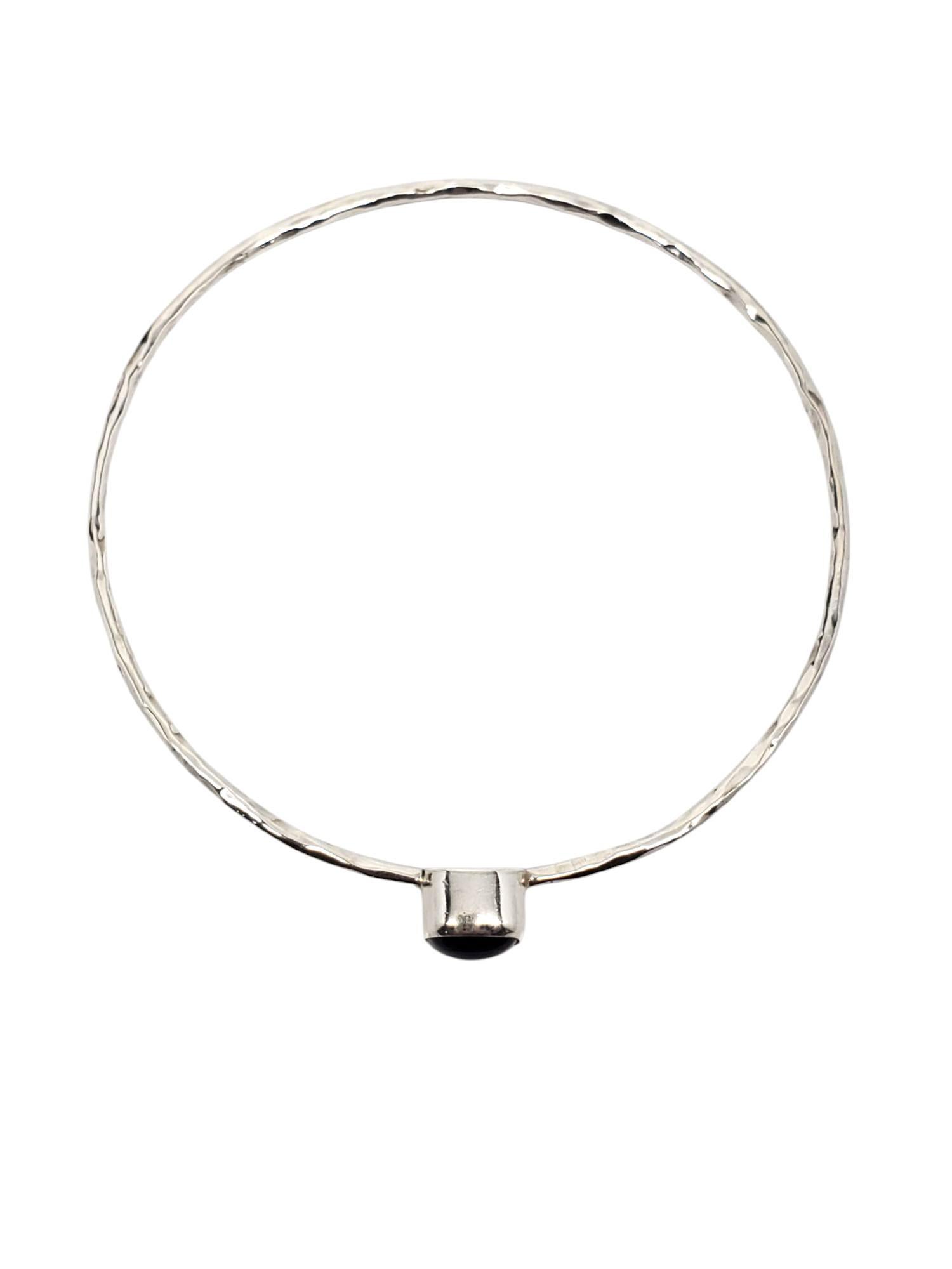 Taille cabochon Bracelet jonc en argent sterling et améthyste n° 20943 en vente