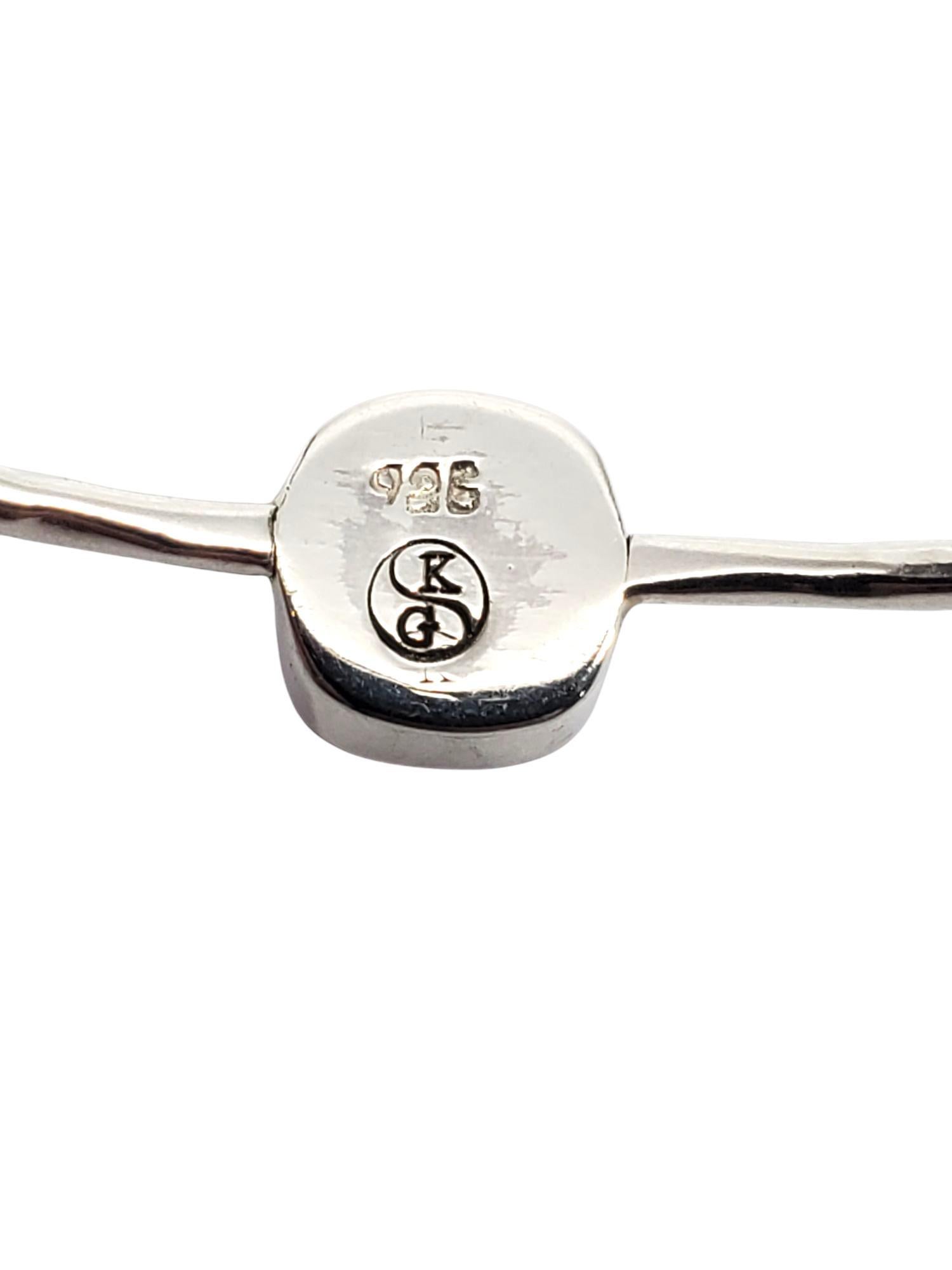 Bracelet jonc en argent sterling et améthyste n° 20943 Bon état - En vente à Washington Depot, CT