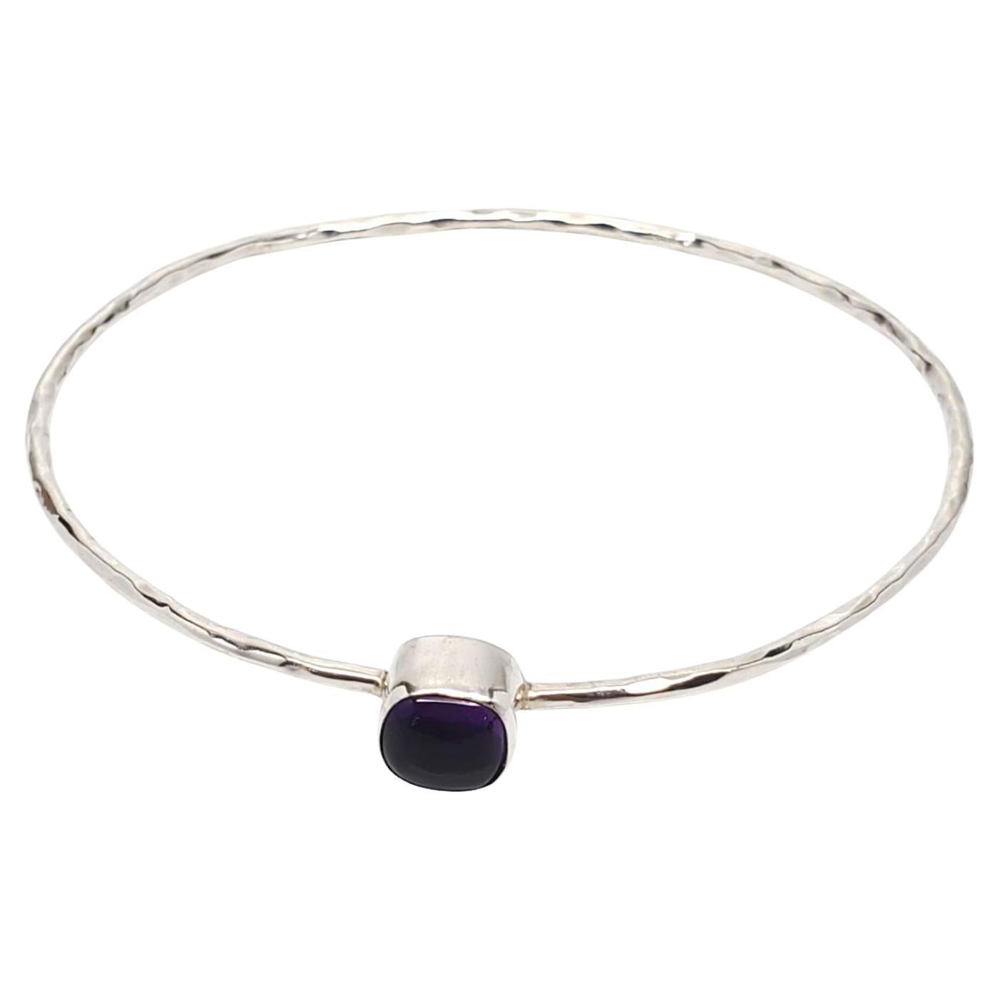 Pulsera brazalete amatista de plata de ley nº 20943
