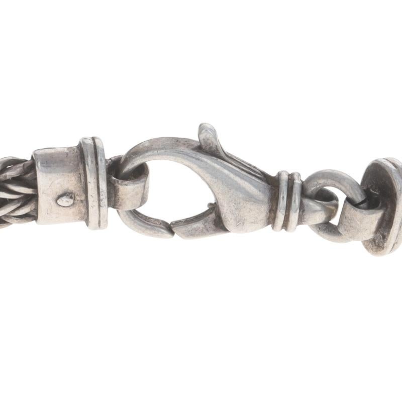 Bracciale con stazione di monete greche antiche in argento 925 - 925 Foxtail in vendita 3