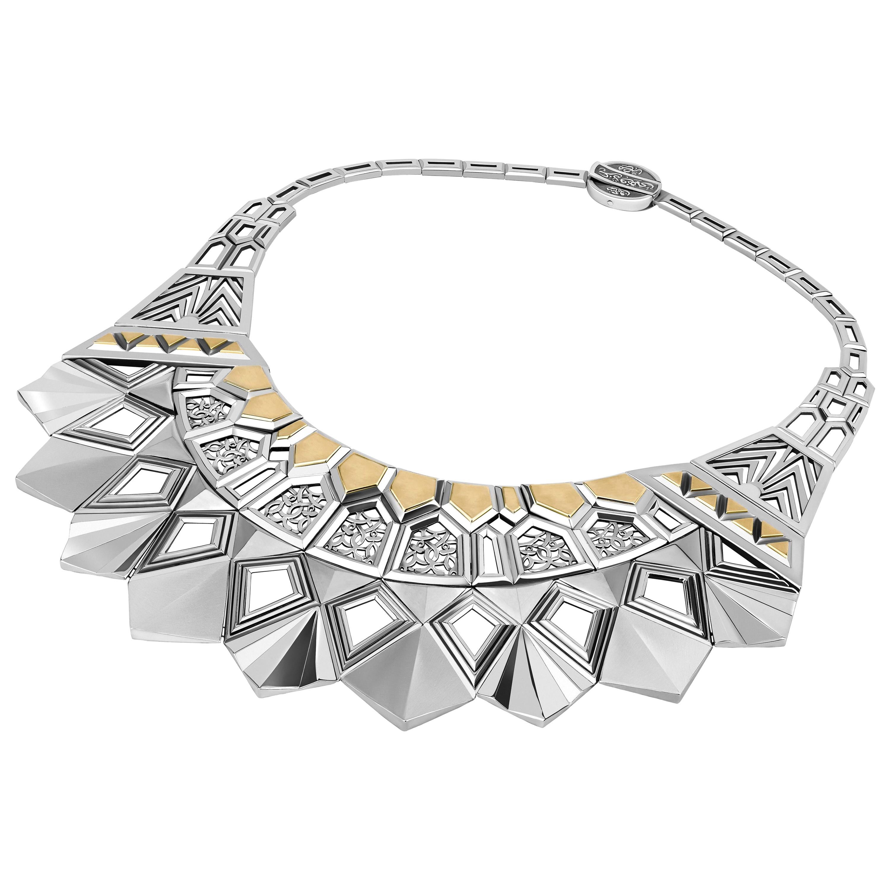 Sterling Silver Collar Necklace For Sale at 1stDibs