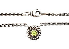 Sterling Silver and 18k Gold David Yurman Peridot "Cookie" Necklace