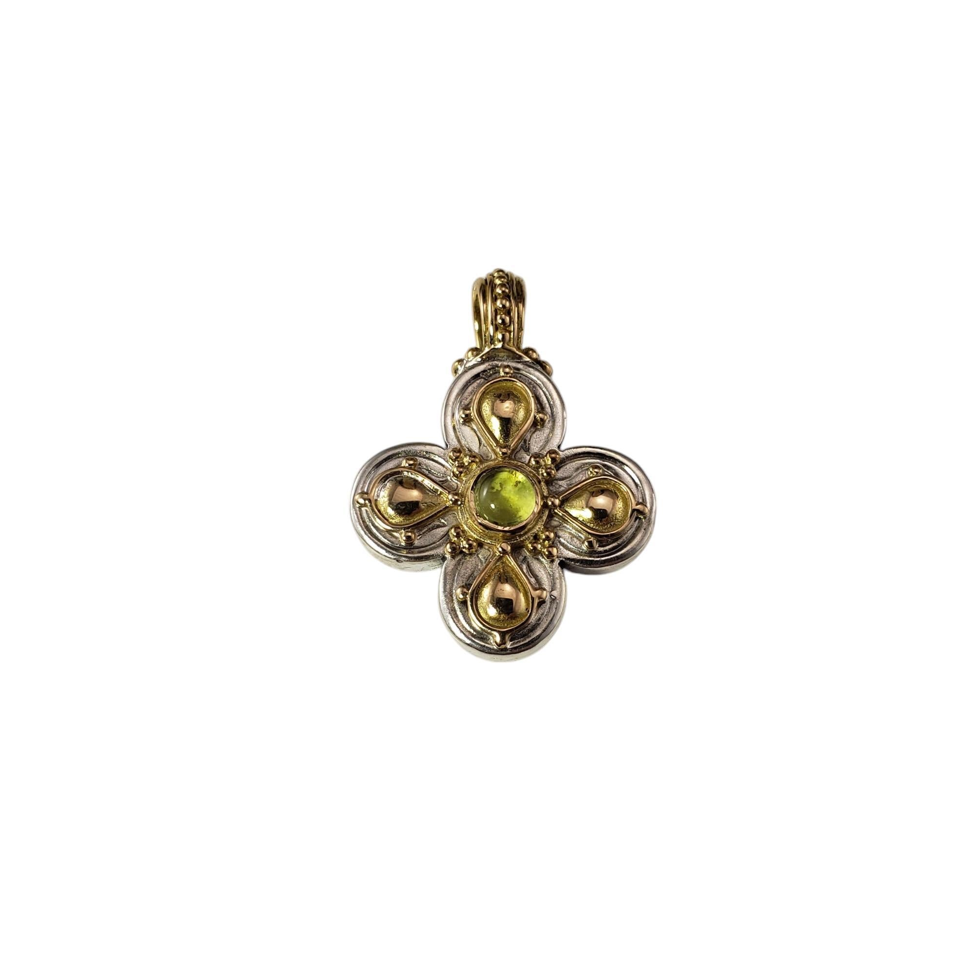 Sterling Silver and 18K Yellow Gold Greek Cross Pendant #20585