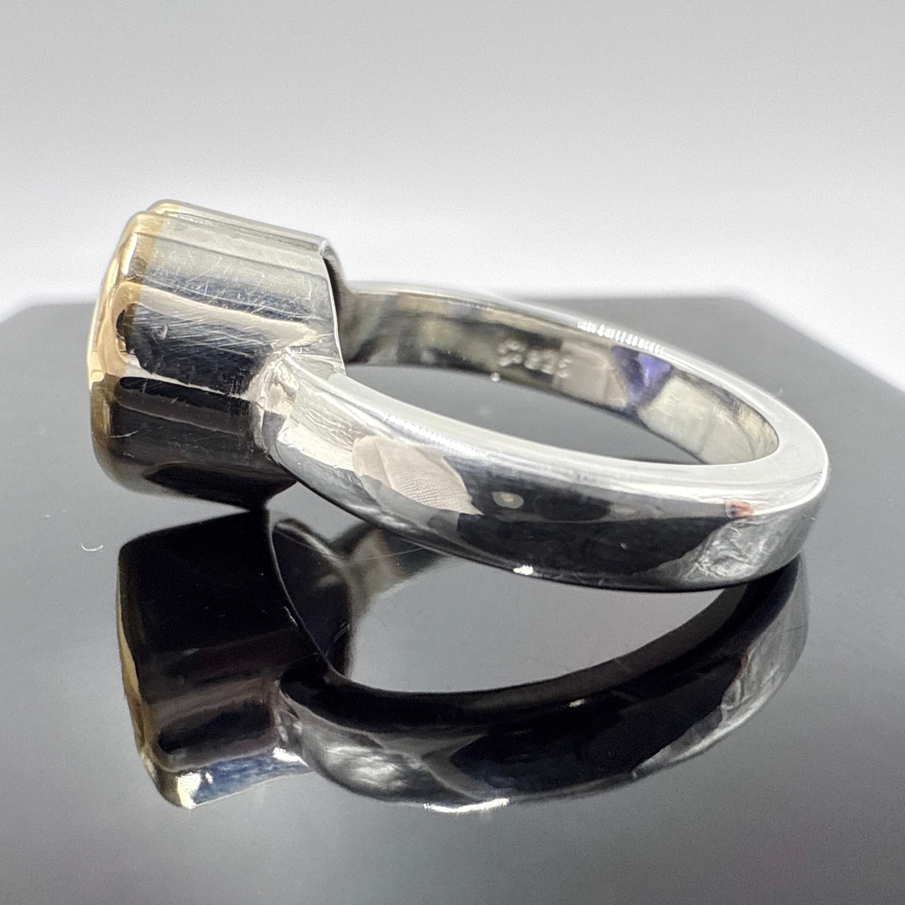 Bague en argent sterling et or jaune 18 carats Tanzanite taillée en cœur - 3,35 carats Unisexe en vente