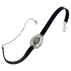 Sterling Silver and Abalone Shell, Guardian Choker by Nathalie Edenburg